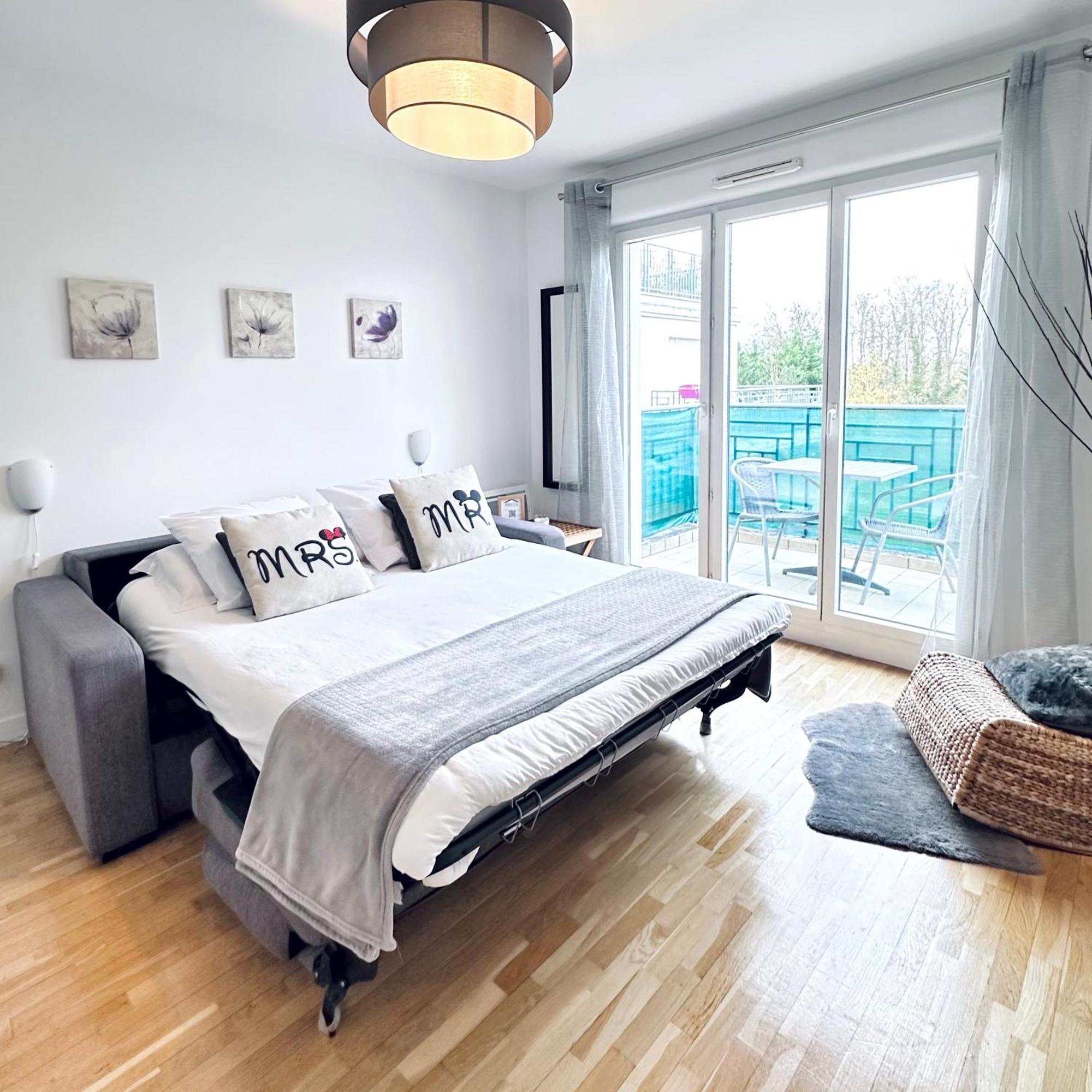 Sweet Apartment In Front Of Disneyland'S Castel Montévrain Eksteriør bilde